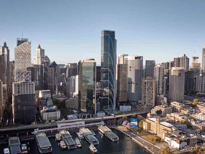 Exterior shot of Salesforce Tower in Sydney, Australia.