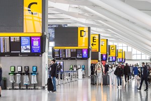 Heathrow airport arrivals lobby 