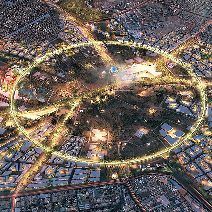 Aerial shot of King Salman Park 
