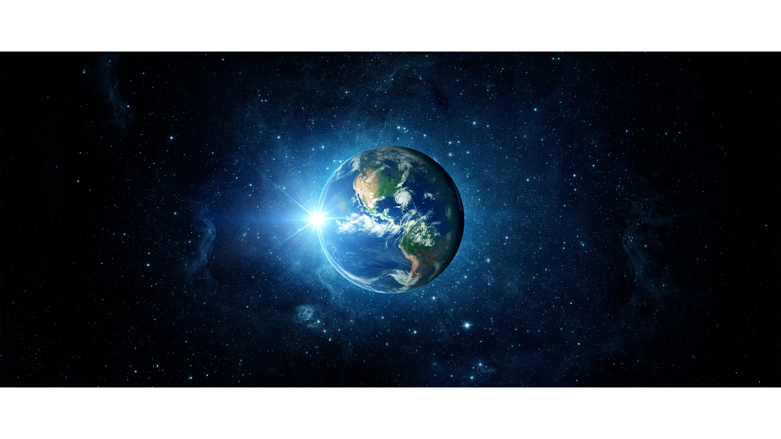 Earth World globe in outer space