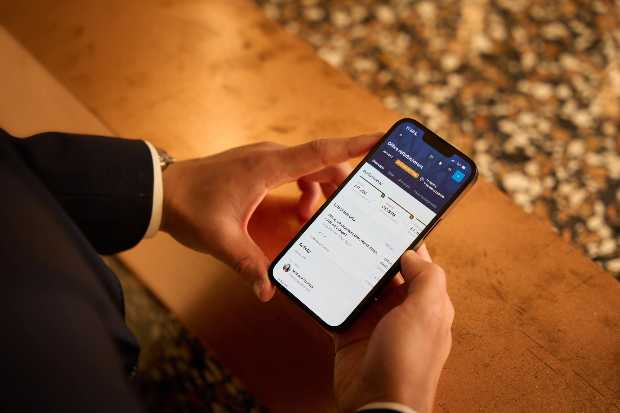 An iPhone in a pair of hands