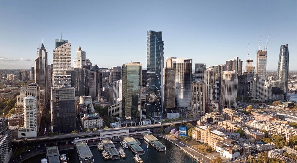 Exterior shot of Salesforce Tower in Sydney, Australia.