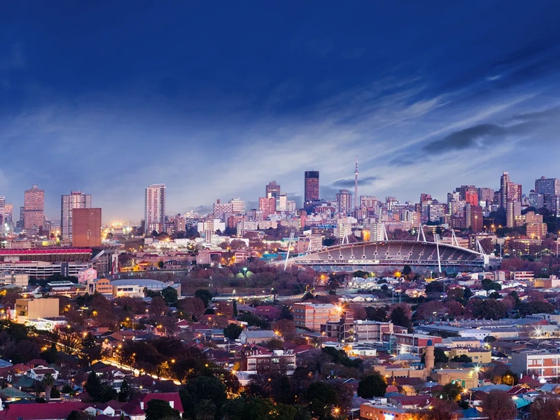 Cityscape of Johannesburg South Africa