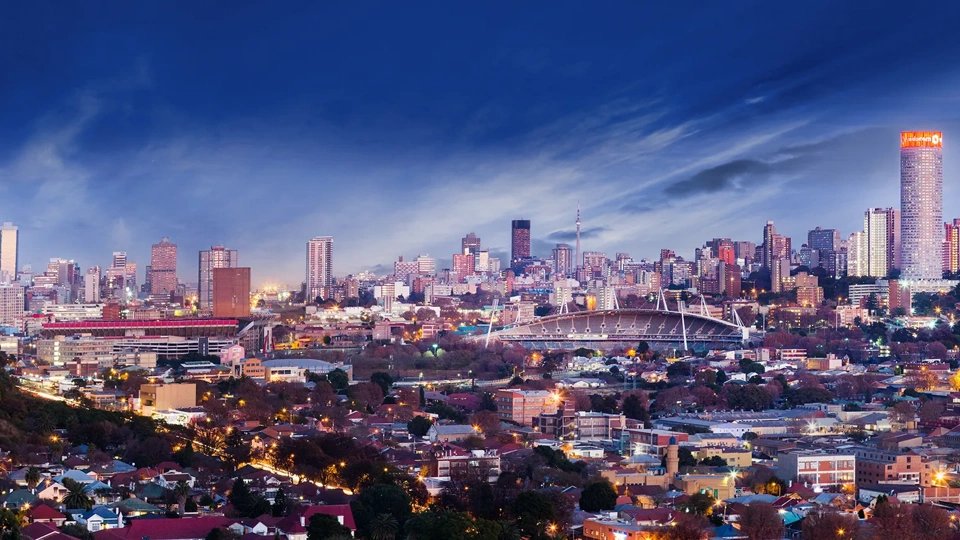 Cityscape of Johannesburg South Africa