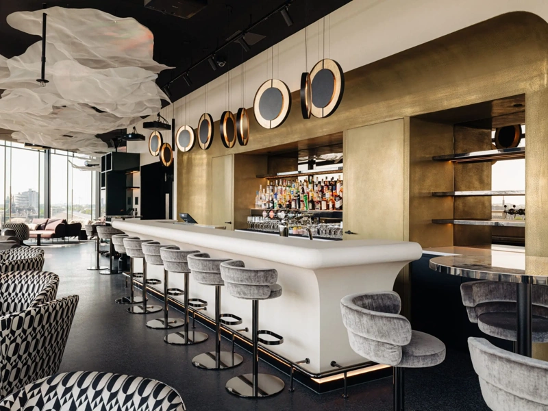 The lounge bar at Amsterdam's DoubleTree Hilton hotel