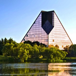 Canada glass building with reflection