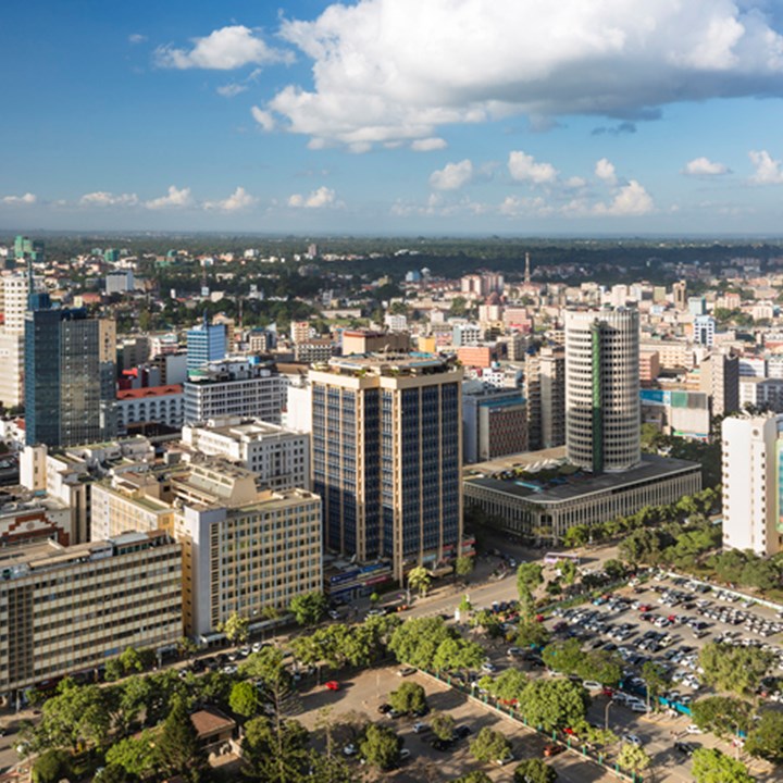 Aerial photo of Nairobi