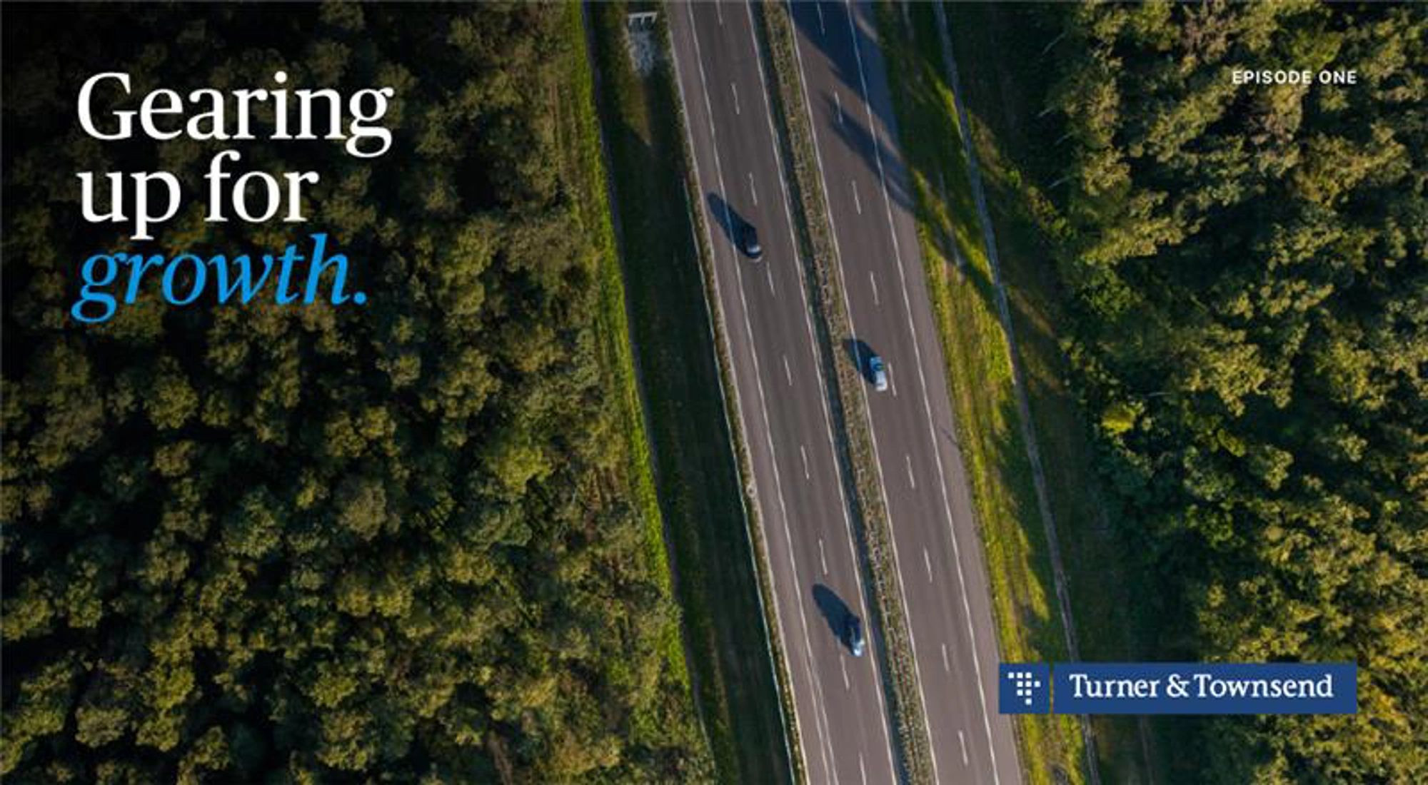 Aerial view of highway