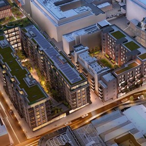 Lime Street, Dublin - aerial view of Marlet development