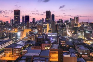 Johannesburg evening cityscape of the city centre