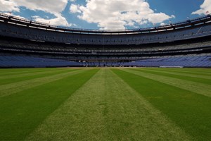 Empty sports stadium