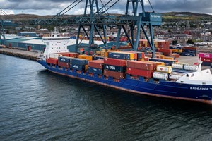Cargo ship at Clydeport