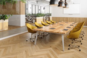 Table and chairs in office space