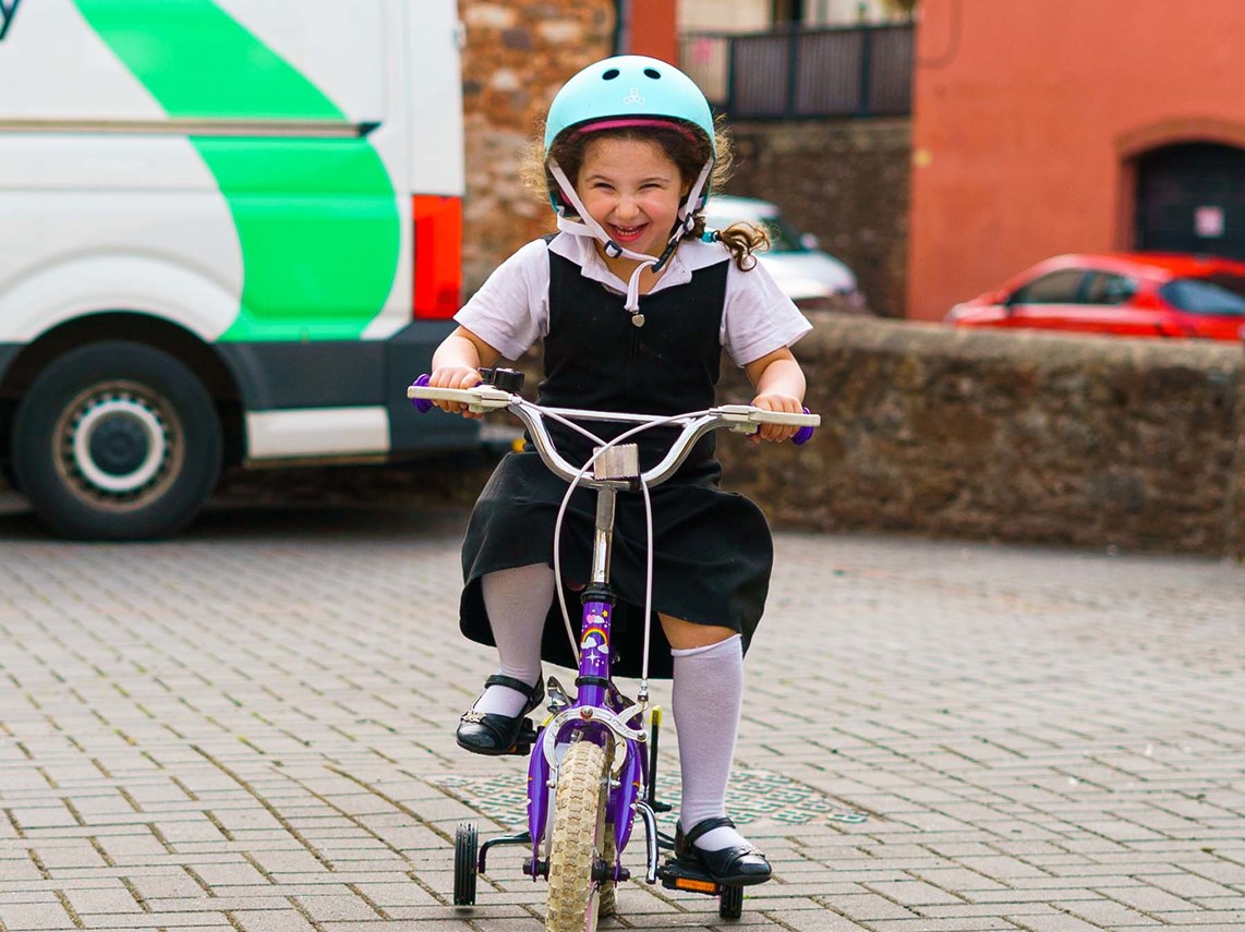 Child on bicycle 
