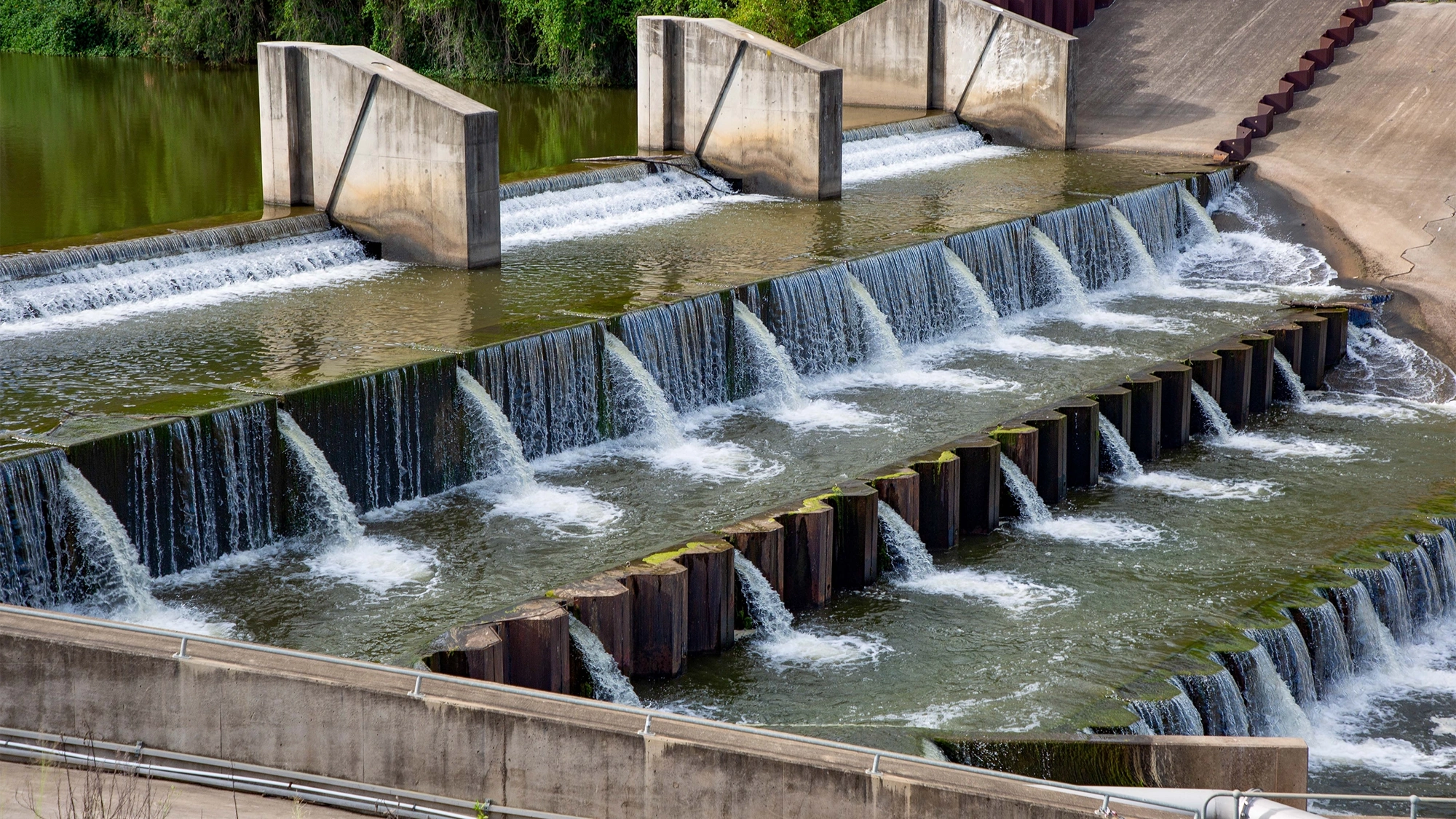 Weir of running water in Australia
