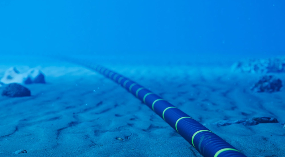 Ocean floor shot of the Celtic Interconnector, Ireland.