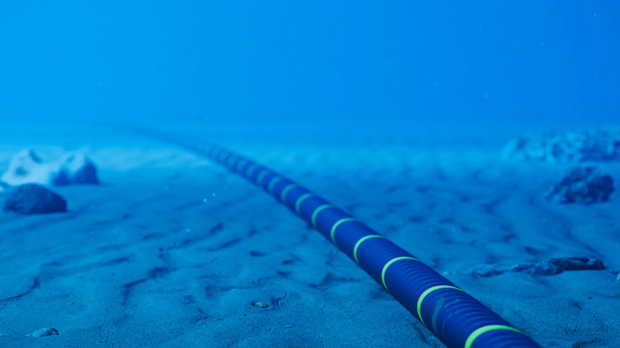 Ocean floor shot of the Celtic Interconnector, Ireland.