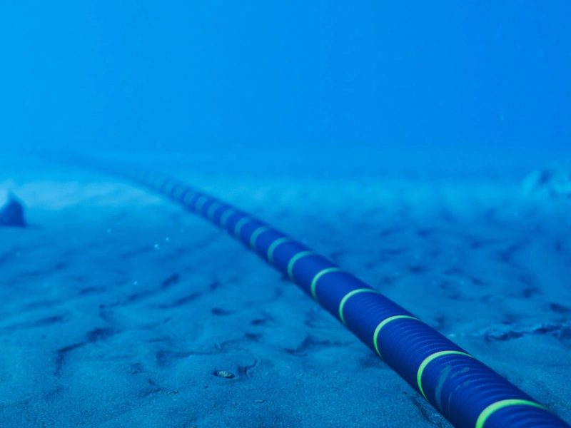 Ocean floor shot of the Celtic Interconnector, Ireland.