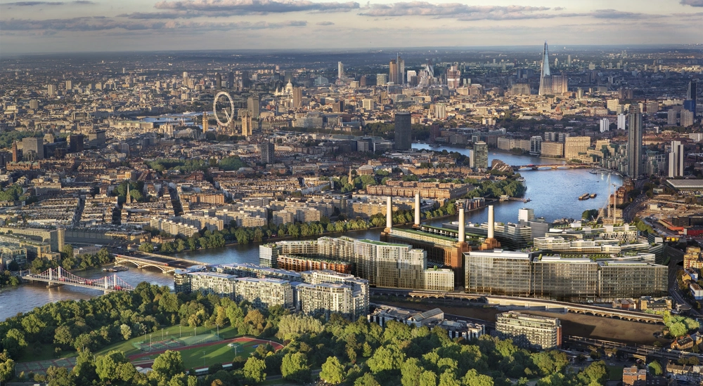 Aerial view of London