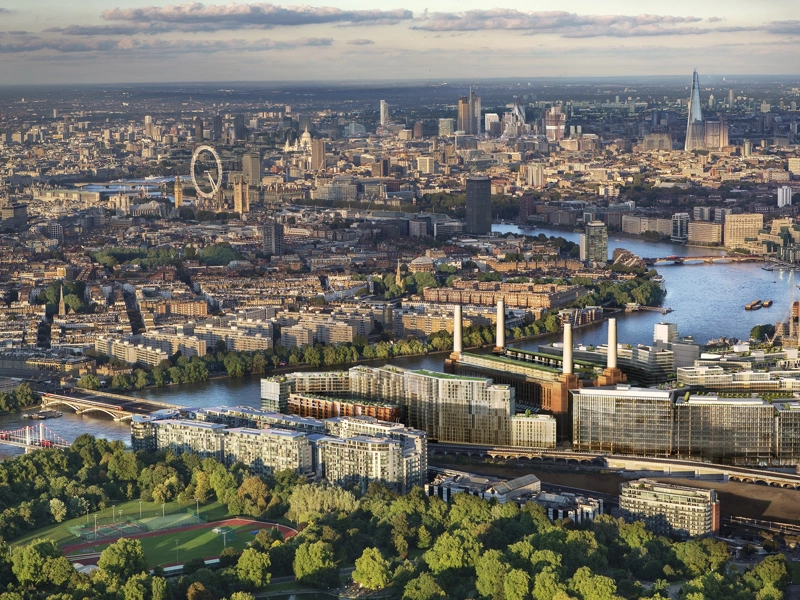 Aerial view of London