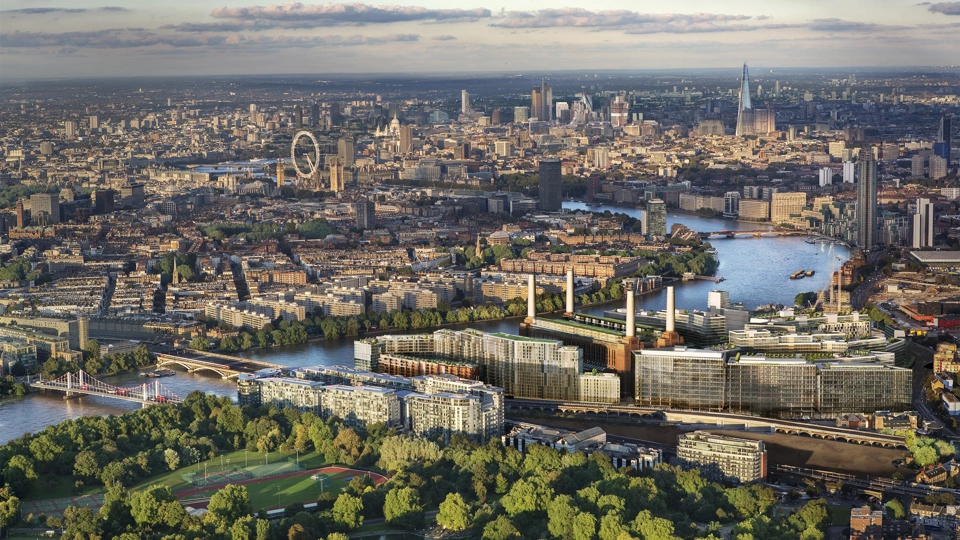 Aerial view of London