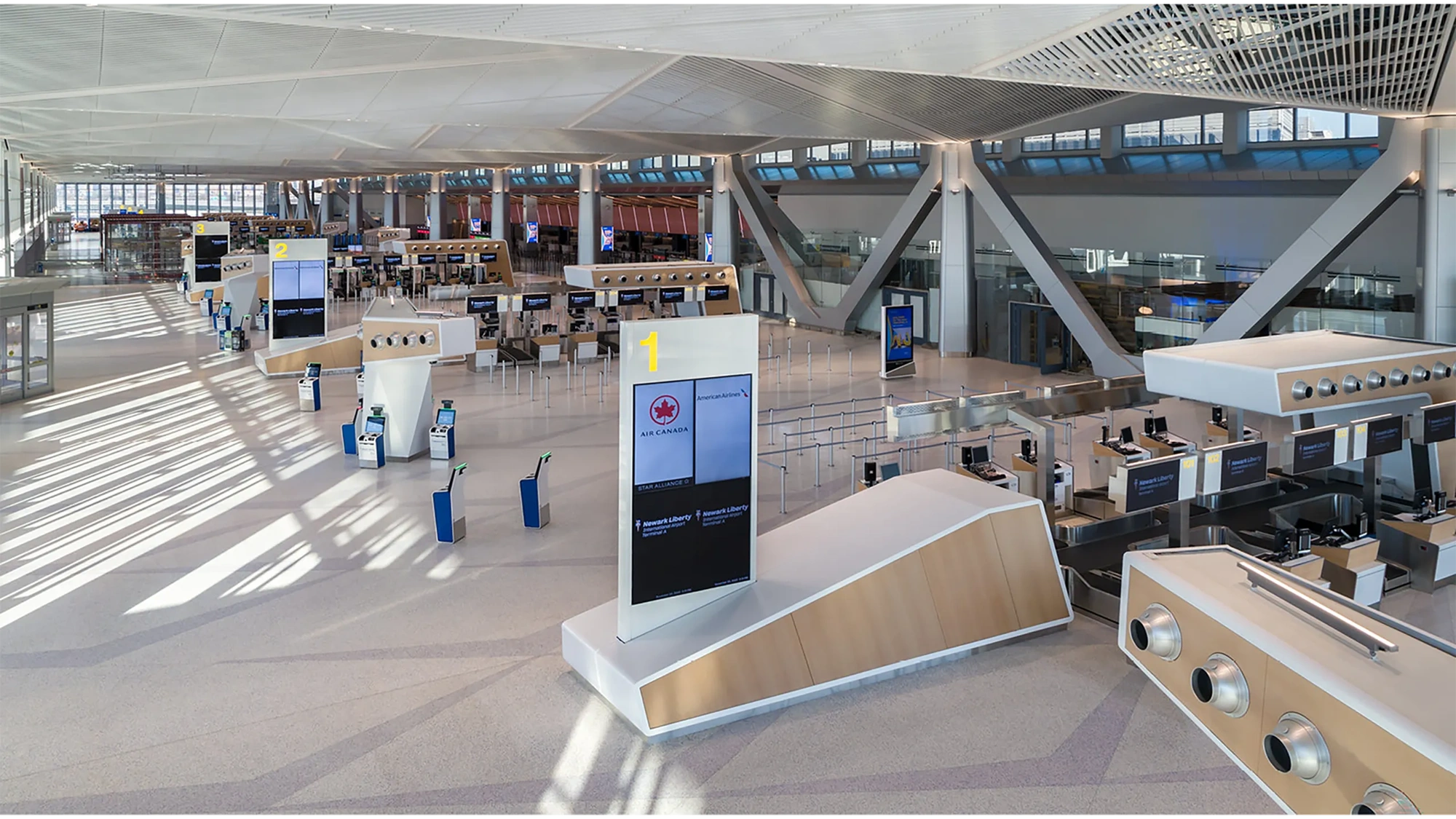 Interior of Newark Liberty International Airport Terminal A, New Jersey, USA