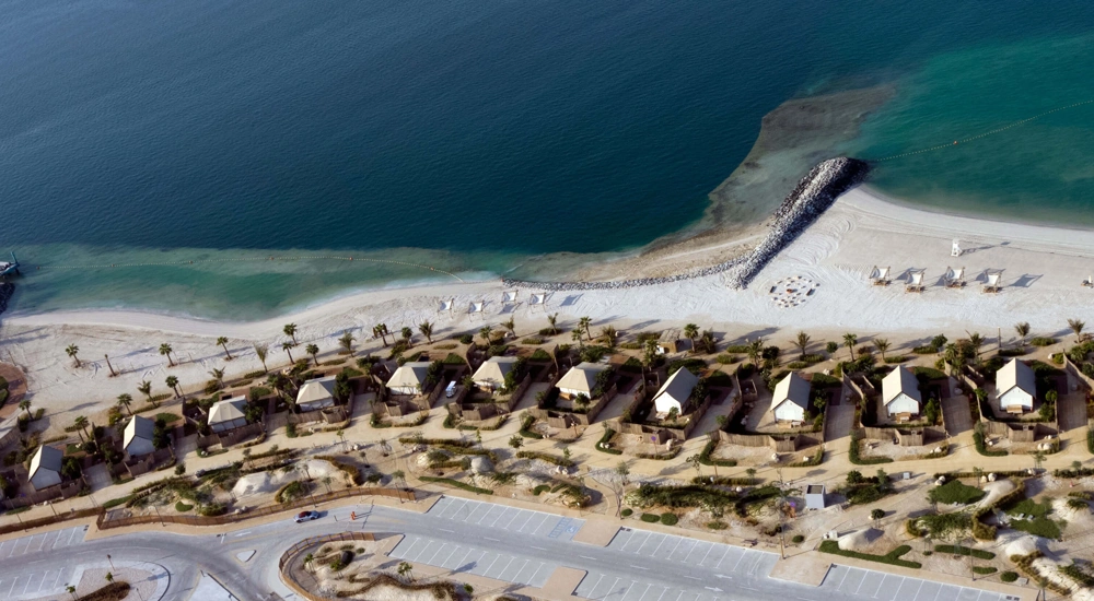 Island with houses Dubai