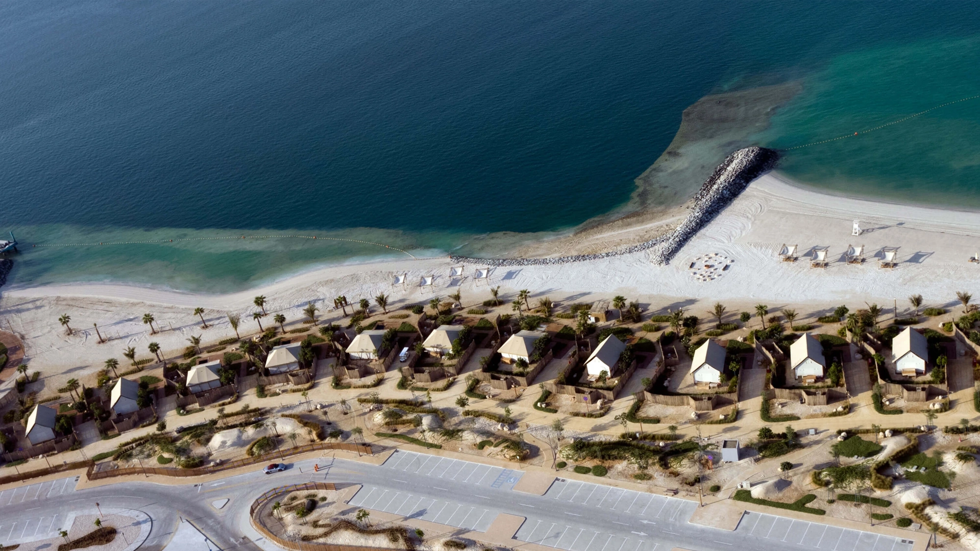 Island with houses Dubai