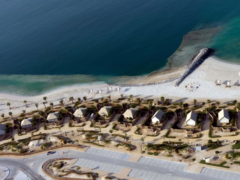 Island with houses Dubai