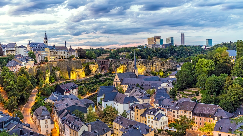 Luxembourg at sunset.