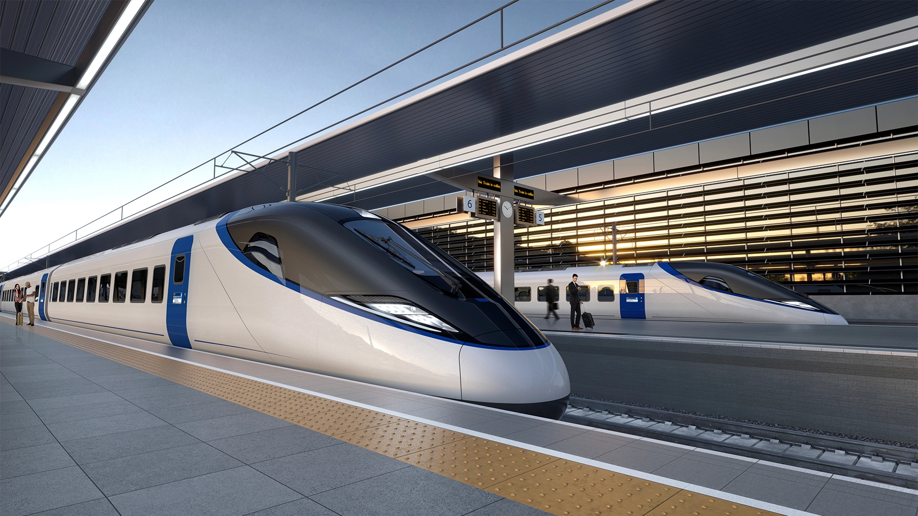 Bullet train on track