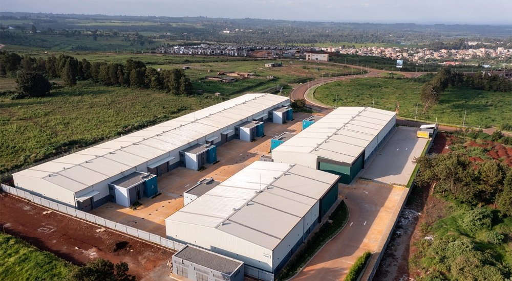 Aerial shot of ALP West Logistics Park exterior, Kenya