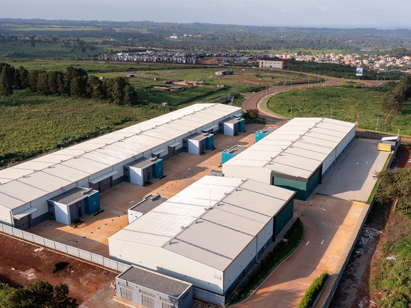 Aerial shot of ALP West Logistics Park exterior, Kenya