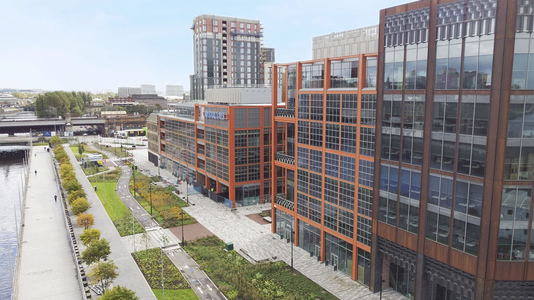 Exterior shot of Barclays Glasgow Campus in the UK.
