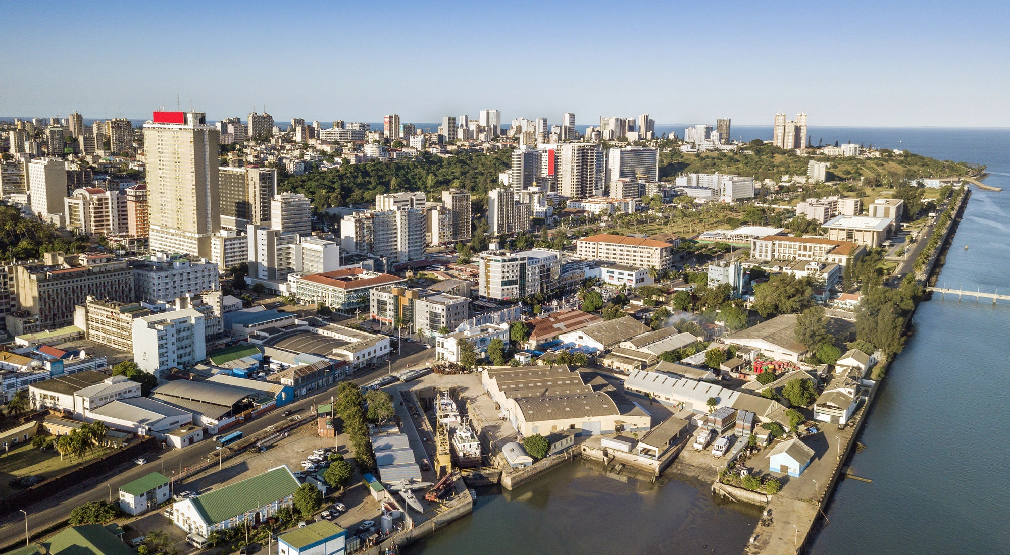 Aerial View Of Maputo Capital City Of Mozambique Africa
