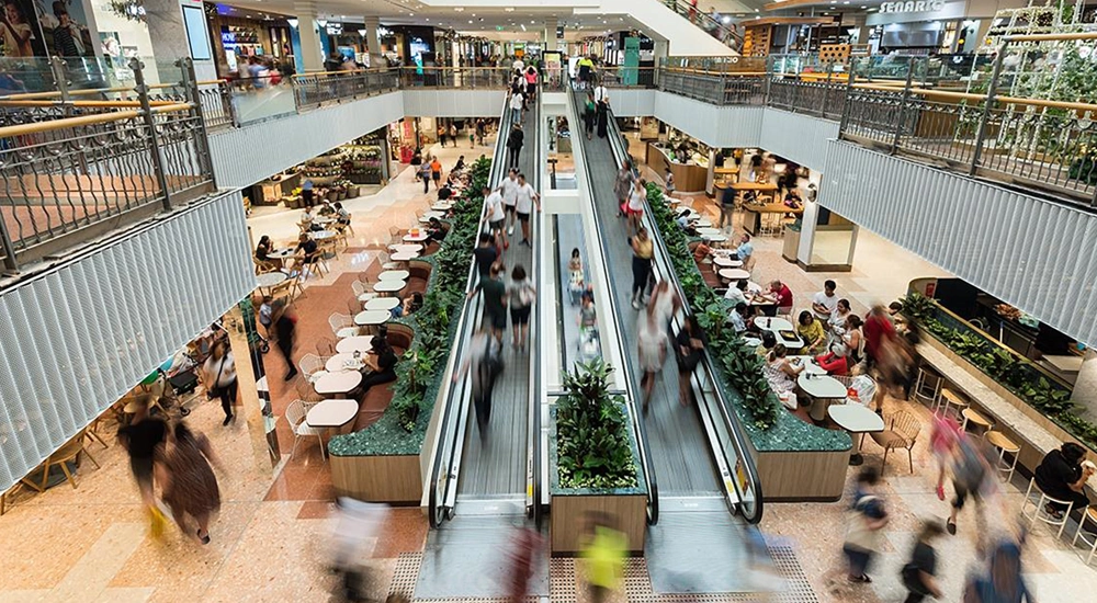 Busy shopping centre