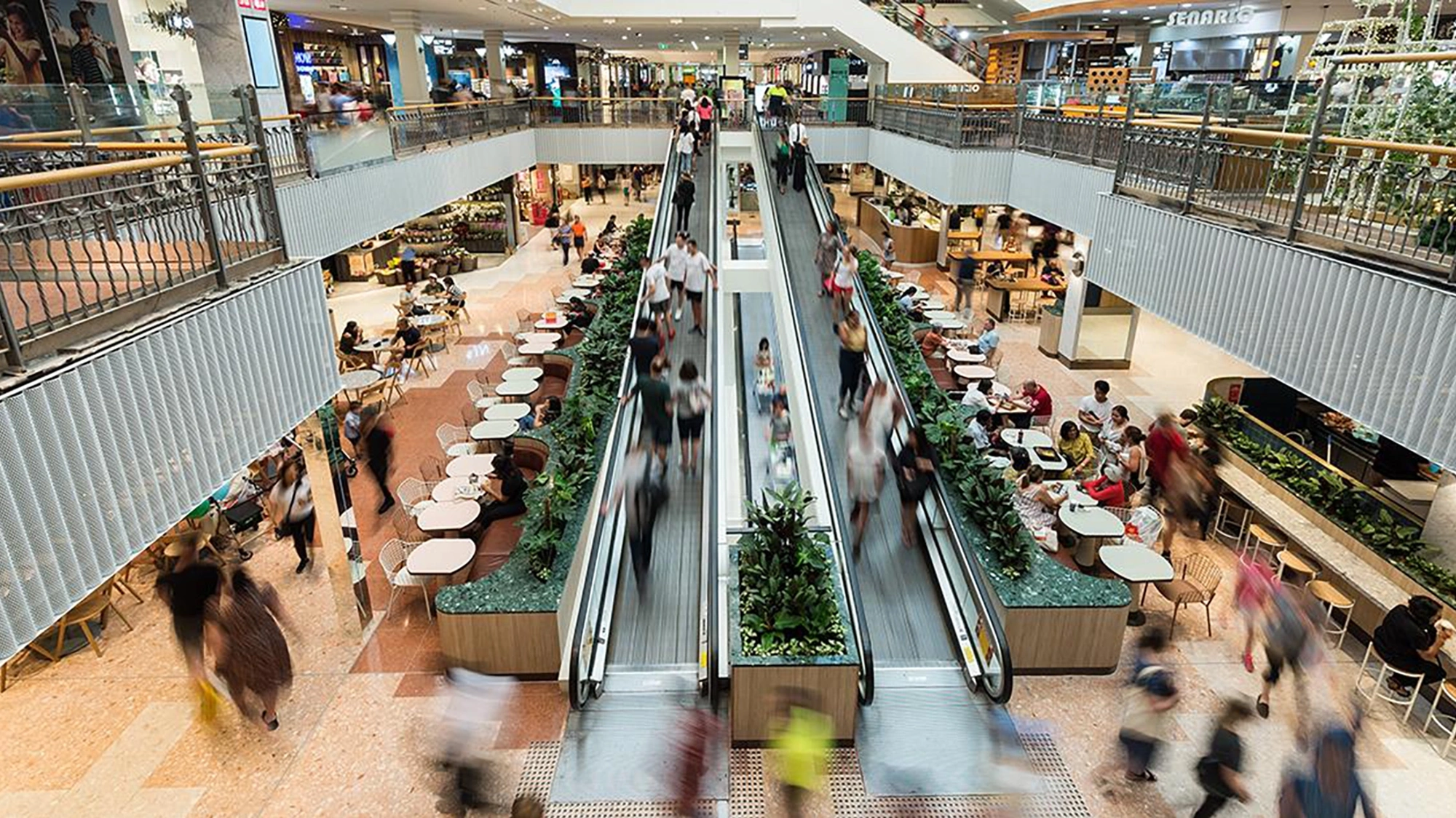 Busy shopping centre