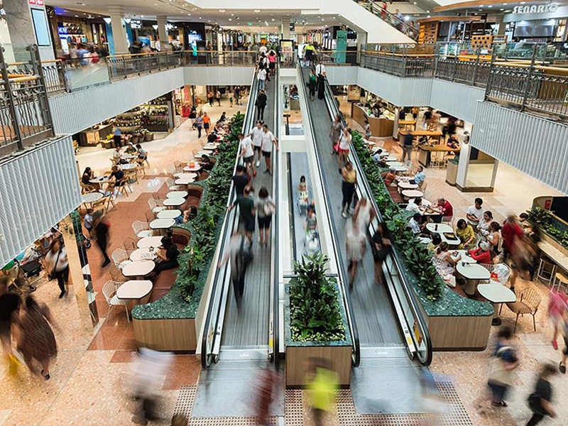 Busy shopping centre