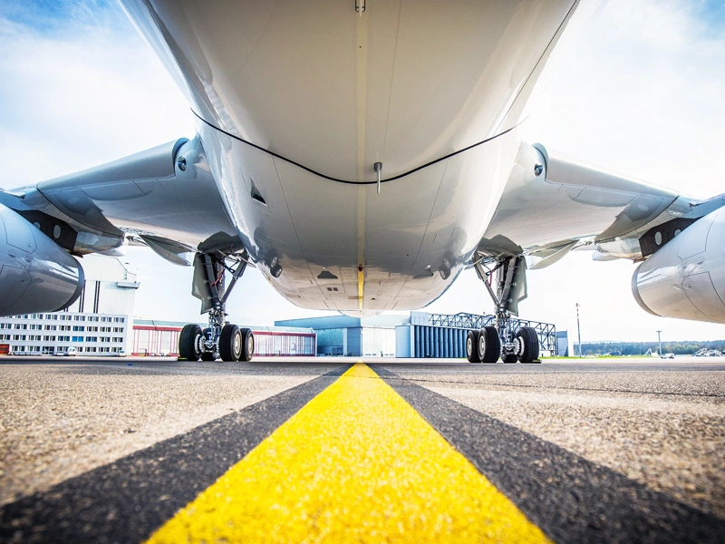 Passenger airplane on tarmac