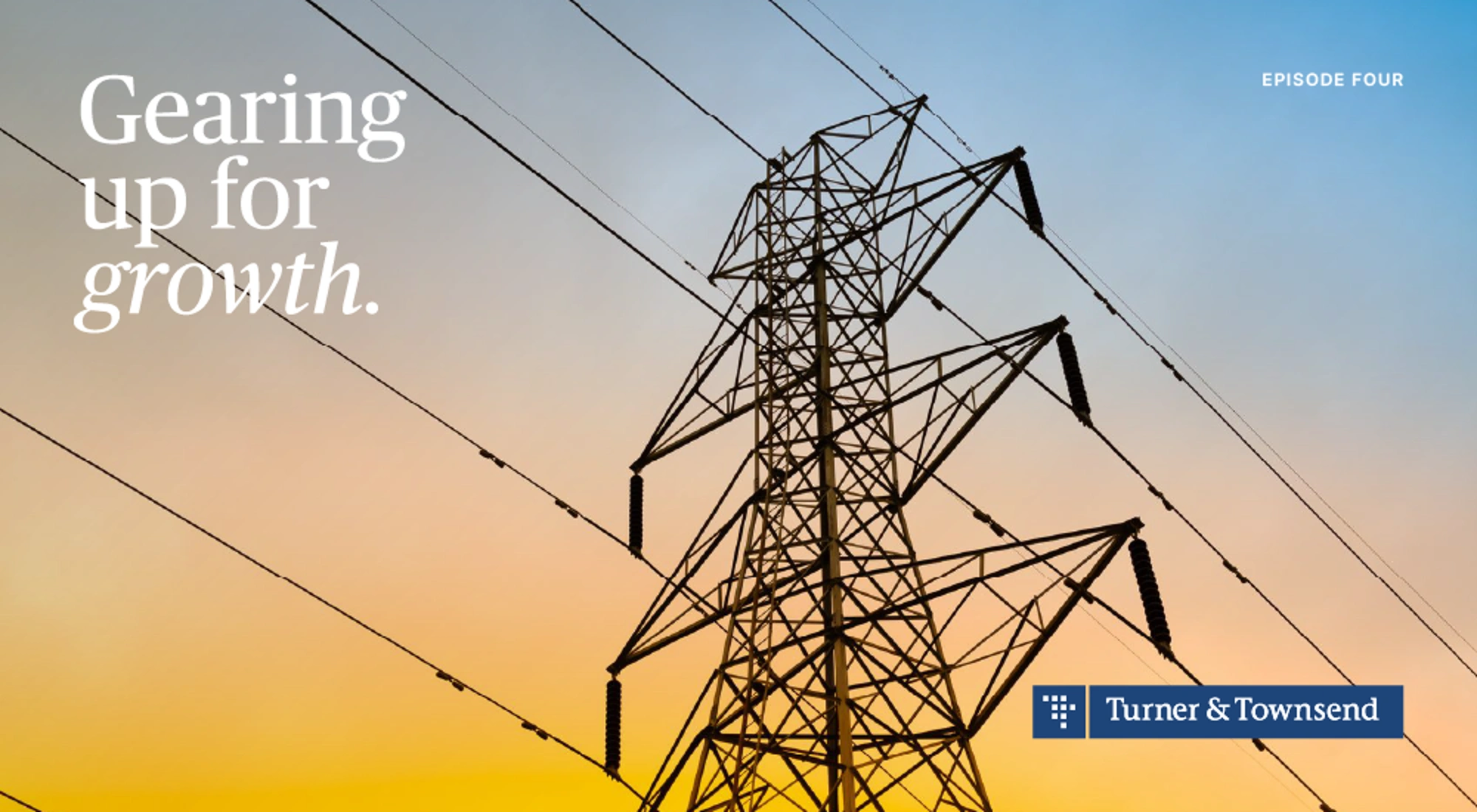 Pylons against a sunset
