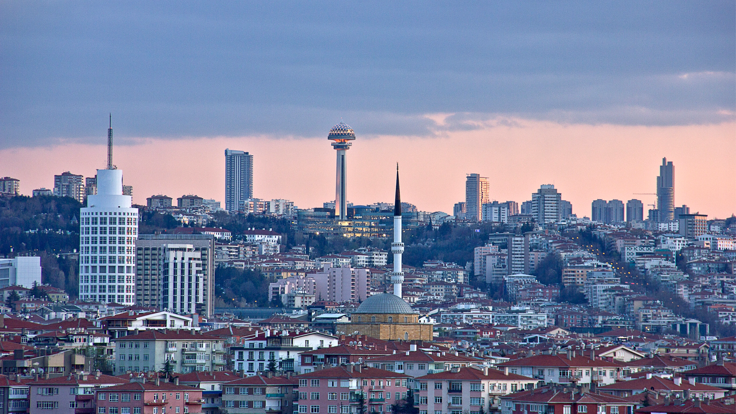 Skyline view of Ankara Turkey, one of the primary landmarks of the city.