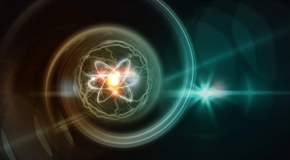 Abstract Nuclear Reactor - 3d render image of nuclear fusion reactor, tokamak magnetic field to confine plasma in the shape of a torus. Toroidal shape, clean energy. Concept of future energy concept as a small modular nuclear reactor (SMR) power plant