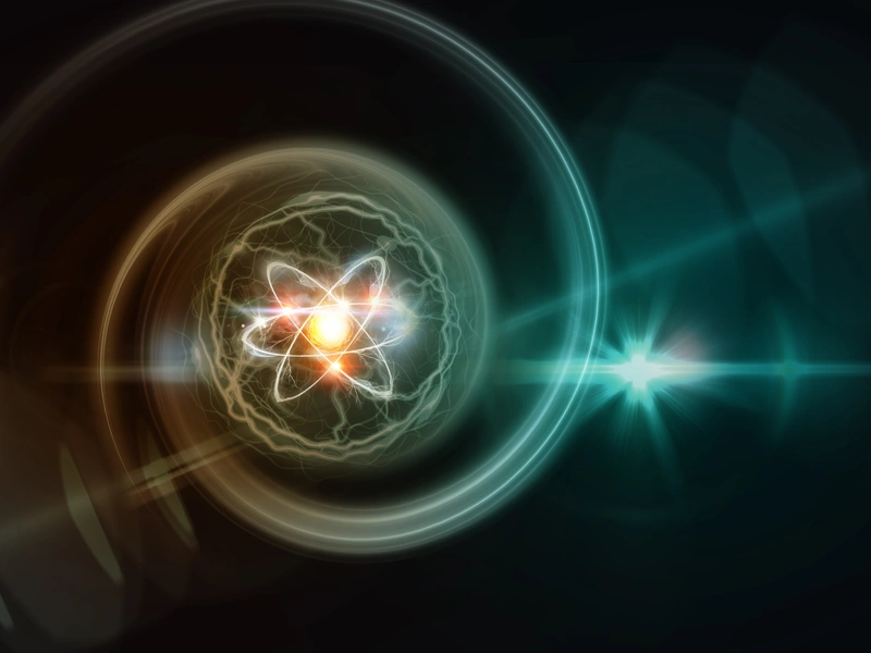 Abstract Nuclear Reactor - 3d render image of nuclear fusion reactor, tokamak magnetic field to confine plasma in the shape of a torus. Toroidal shape, clean energy. Concept of future energy concept as a small modular nuclear reactor (SMR) power plant