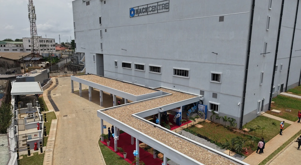 Exterior and covered walkway of Rack Centre, Lagos, Nigeria