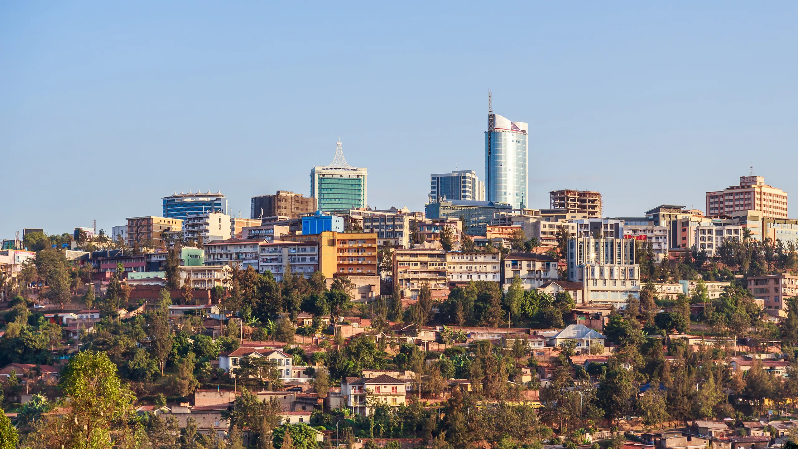 Panoramic View At The City Business District Of Kigali Rwanda