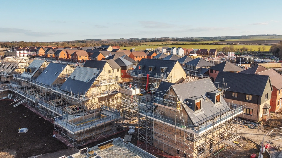 A housing development in construction in Oxford