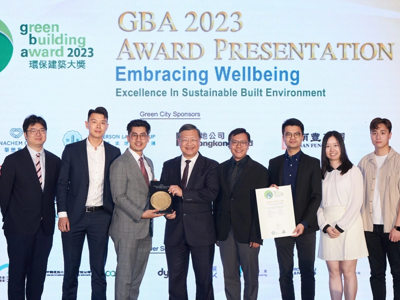 Asia team at the GBA awards holding the award attained