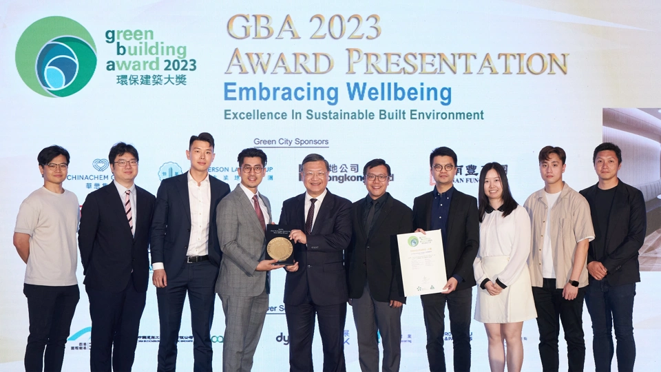Asia team at the GBA awards holding the award attained