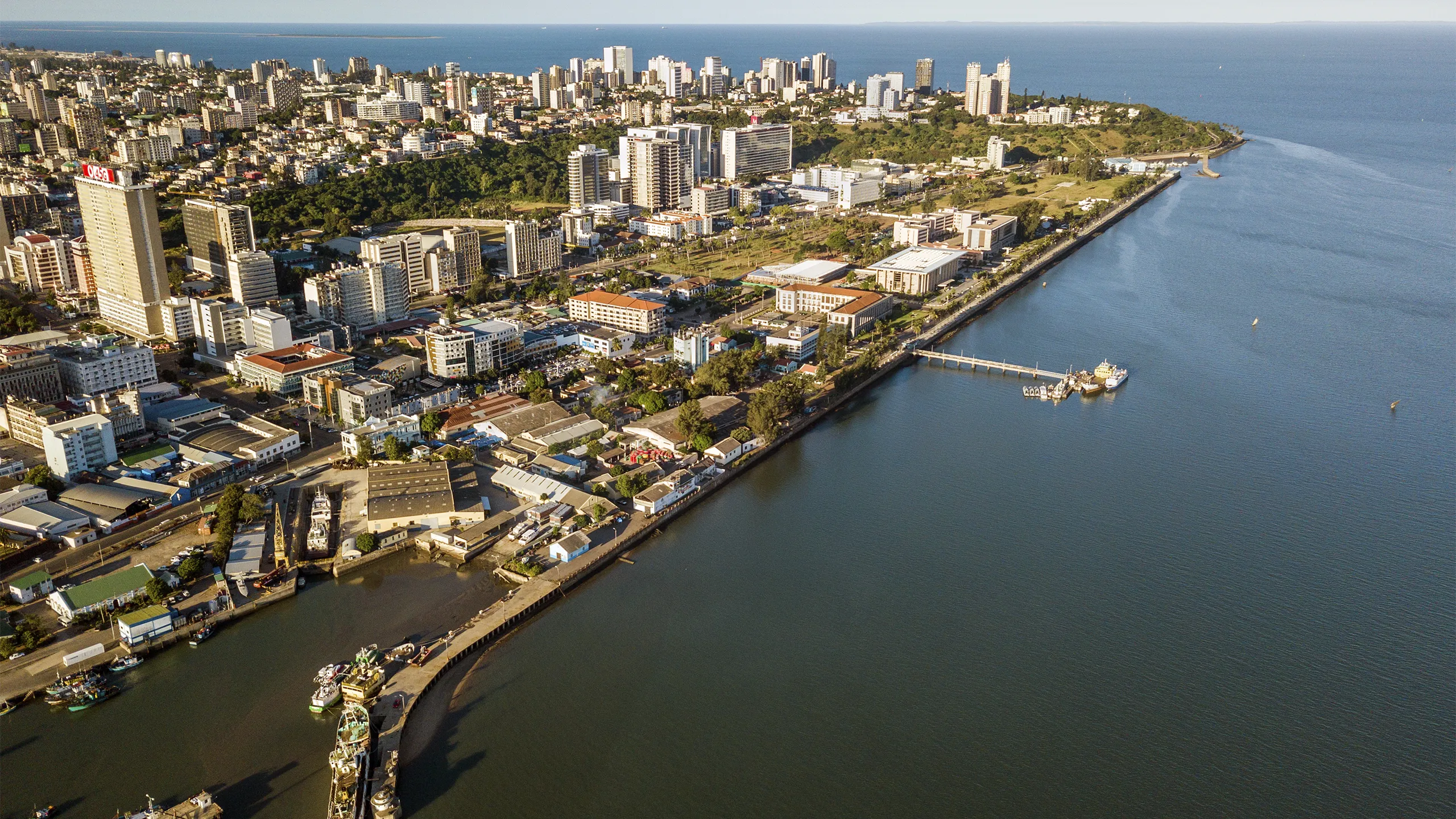 Aerial View Of Maputo Capital City Of Mozambique Africa