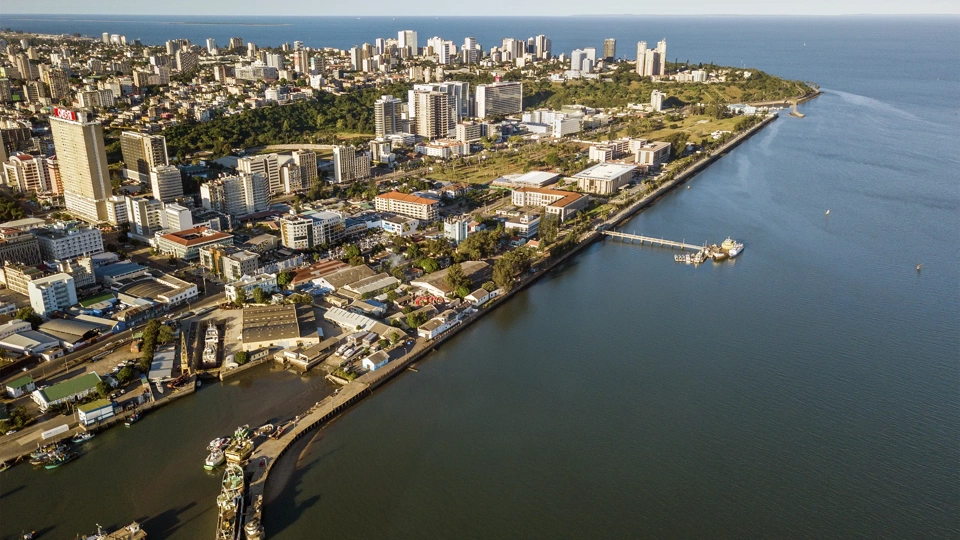Aerial View Of Maputo Capital City Of Mozambique Africa